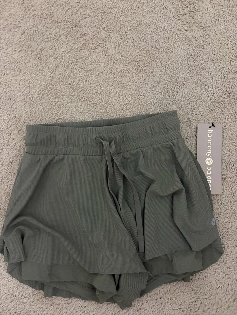 Harmony Balance Olive Green Women's Athletic Skort